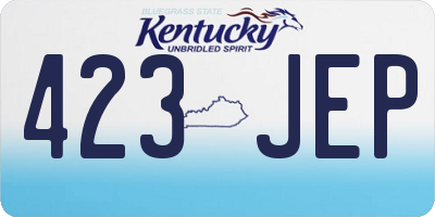 KY license plate 423JEP