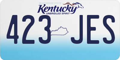 KY license plate 423JES