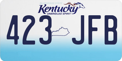 KY license plate 423JFB