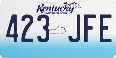 KY license plate 423JFE