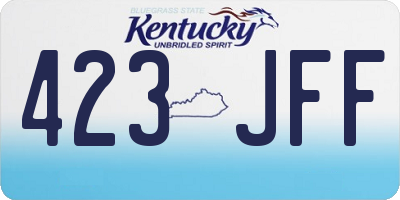 KY license plate 423JFF