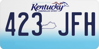 KY license plate 423JFH