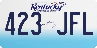 KY license plate 423JFL