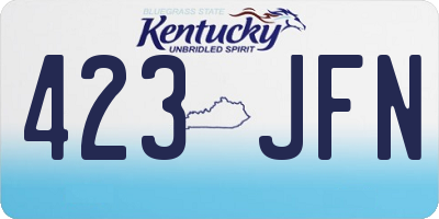 KY license plate 423JFN