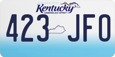KY license plate 423JFO