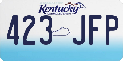 KY license plate 423JFP