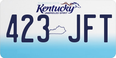 KY license plate 423JFT