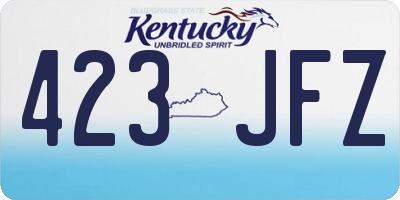 KY license plate 423JFZ