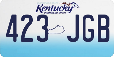 KY license plate 423JGB