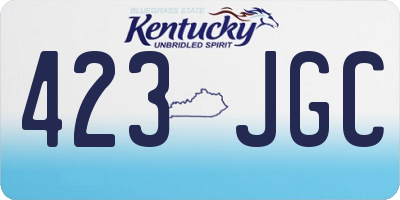 KY license plate 423JGC