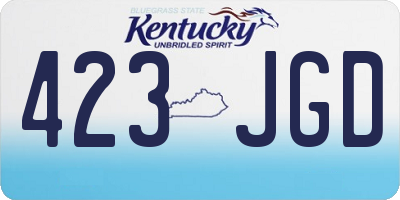 KY license plate 423JGD