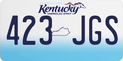 KY license plate 423JGS