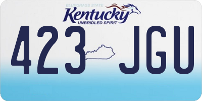 KY license plate 423JGU