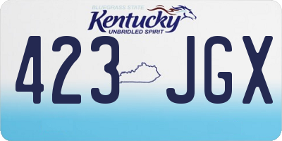 KY license plate 423JGX