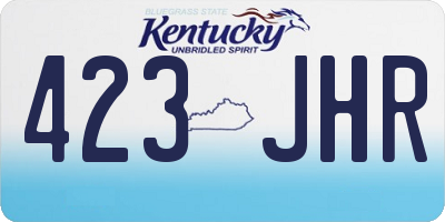 KY license plate 423JHR