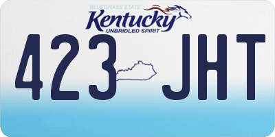 KY license plate 423JHT