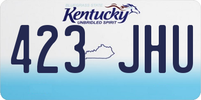 KY license plate 423JHU