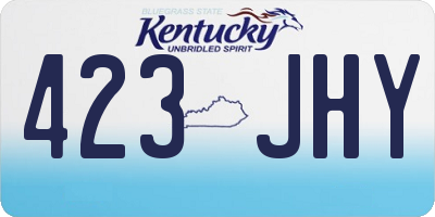 KY license plate 423JHY