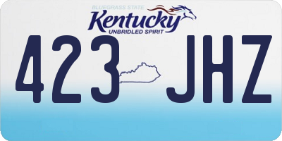KY license plate 423JHZ