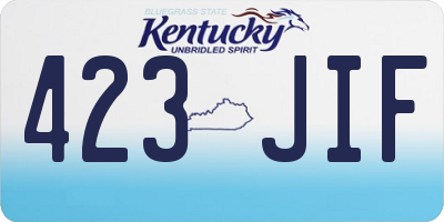 KY license plate 423JIF