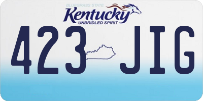 KY license plate 423JIG