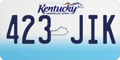 KY license plate 423JIK