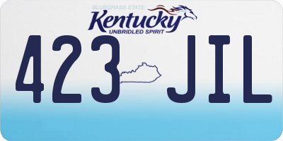 KY license plate 423JIL
