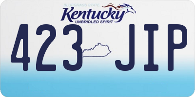 KY license plate 423JIP