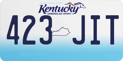 KY license plate 423JIT