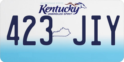 KY license plate 423JIY