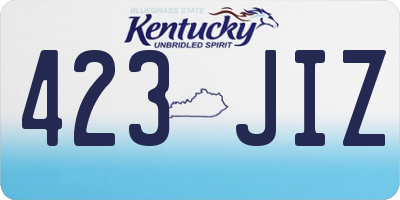 KY license plate 423JIZ