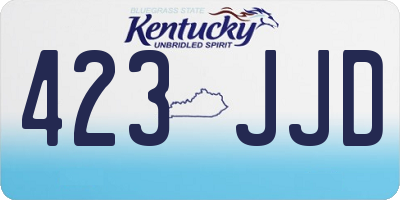 KY license plate 423JJD