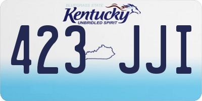 KY license plate 423JJI