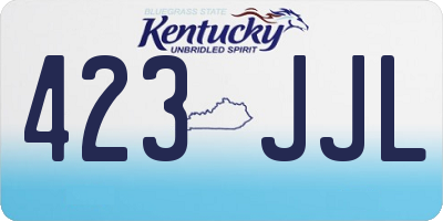 KY license plate 423JJL