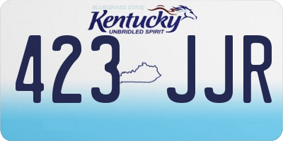 KY license plate 423JJR