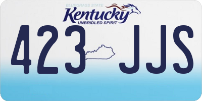 KY license plate 423JJS
