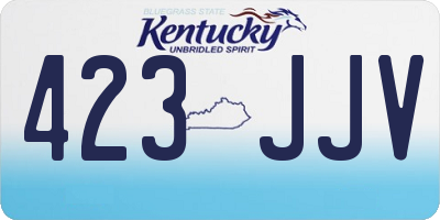 KY license plate 423JJV