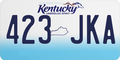 KY license plate 423JKA