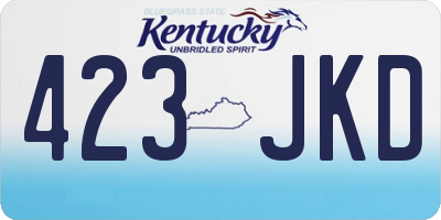 KY license plate 423JKD