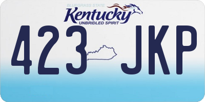 KY license plate 423JKP