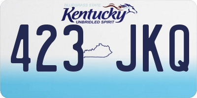 KY license plate 423JKQ