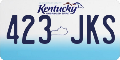 KY license plate 423JKS