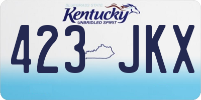 KY license plate 423JKX
