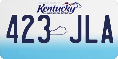 KY license plate 423JLA