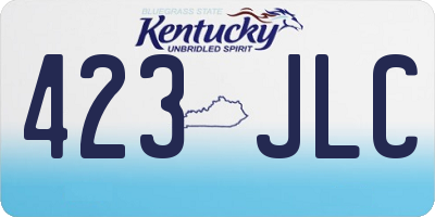 KY license plate 423JLC