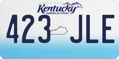 KY license plate 423JLE