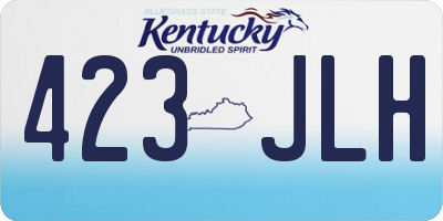 KY license plate 423JLH