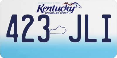 KY license plate 423JLI