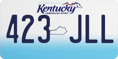 KY license plate 423JLL