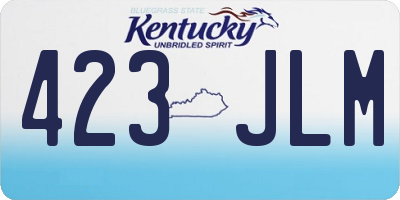 KY license plate 423JLM